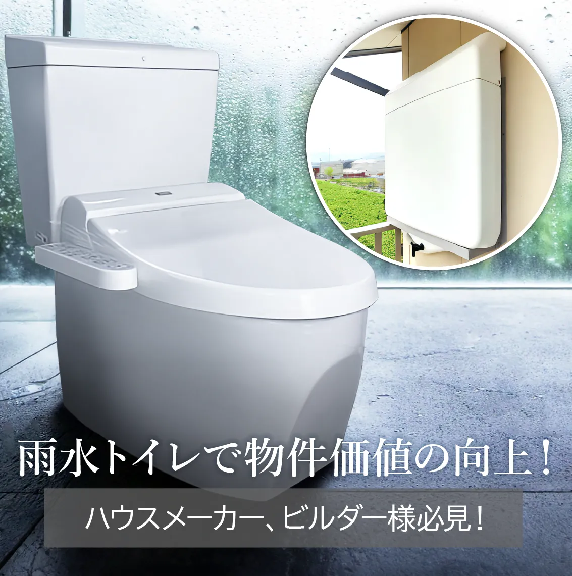 雨水トイレで物件価値の向上！