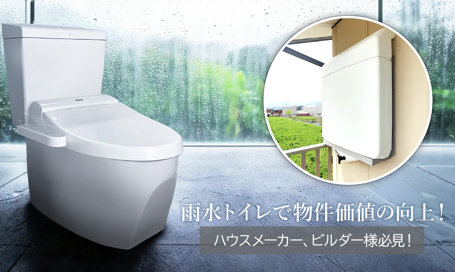 雨水トイレで物件価値の向上！